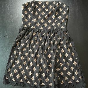 Black and cream dress